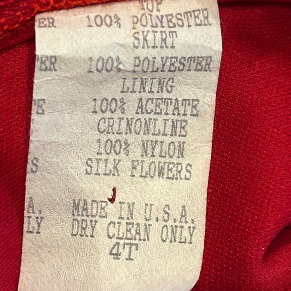 Festive Red Long Sleeve Girls Dress - Size 4 by C. C. Couture - Picture 10 of 16